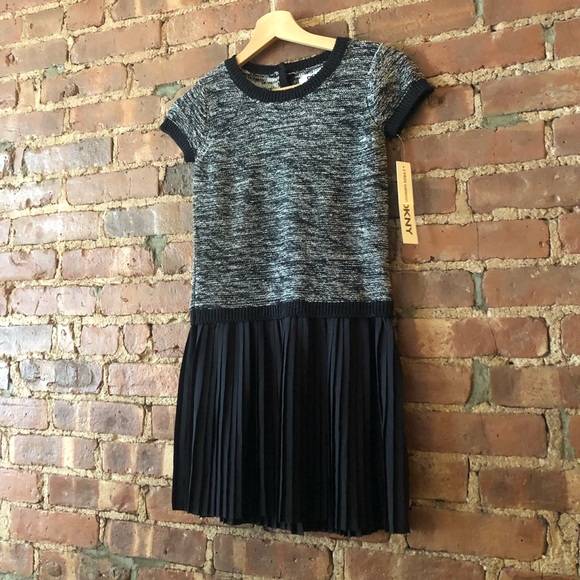 DKNY Pleated Knit Dress - Picture 2 of 9